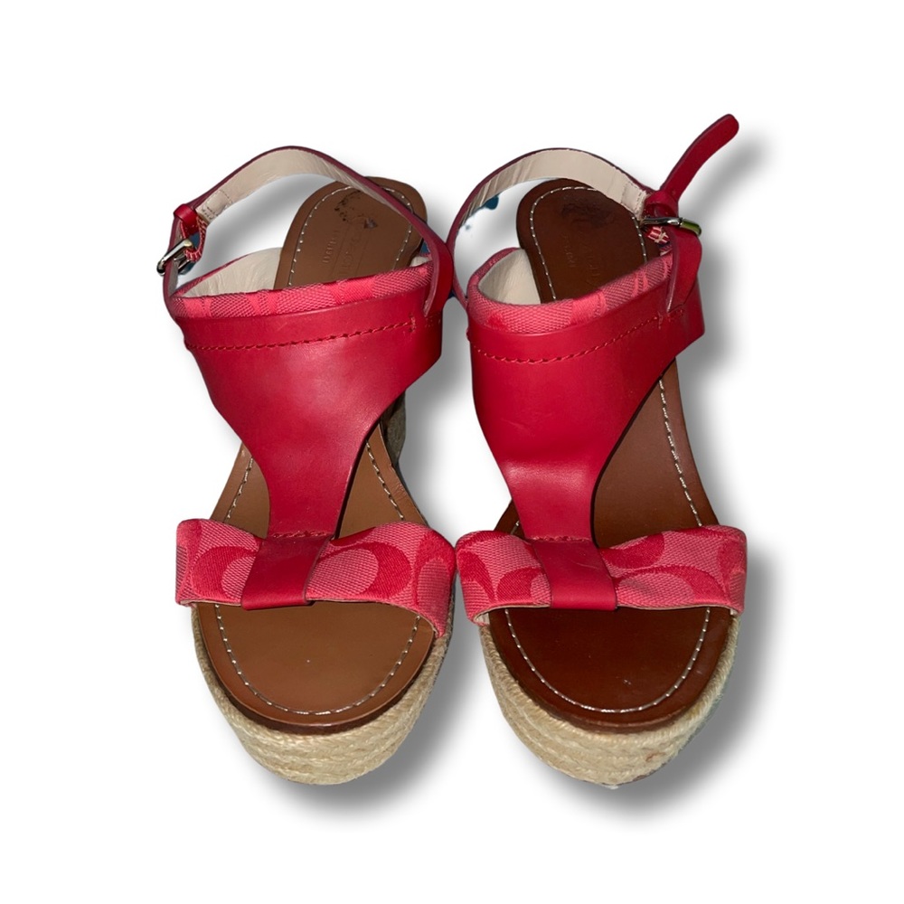Coach Coral Espadrille Wedge Sandals (Size 8)